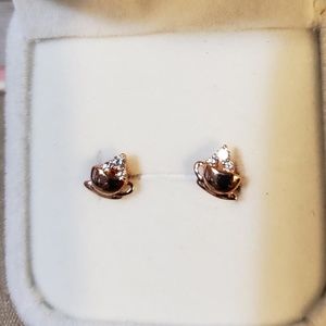 925 Sterling Silver Coffee Cup stud earrings